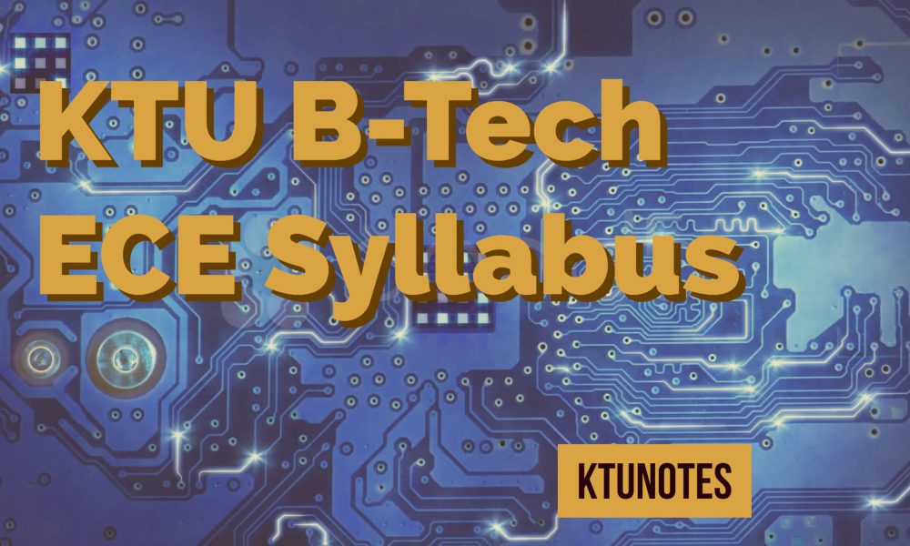 KTU B-Tech ECE Syllabus For Semester 4