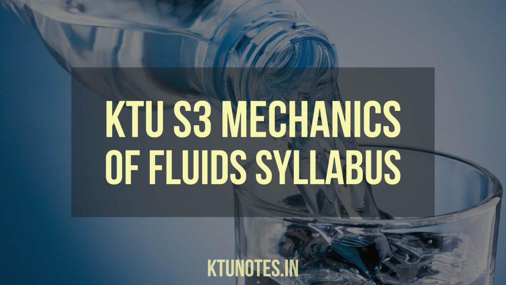 ktu-s3-mechanics-of-fluids-syllabus