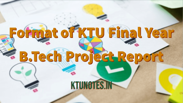 Format Of KTU Final Year B.Tech Project Report Format Of KTU Final Year ...