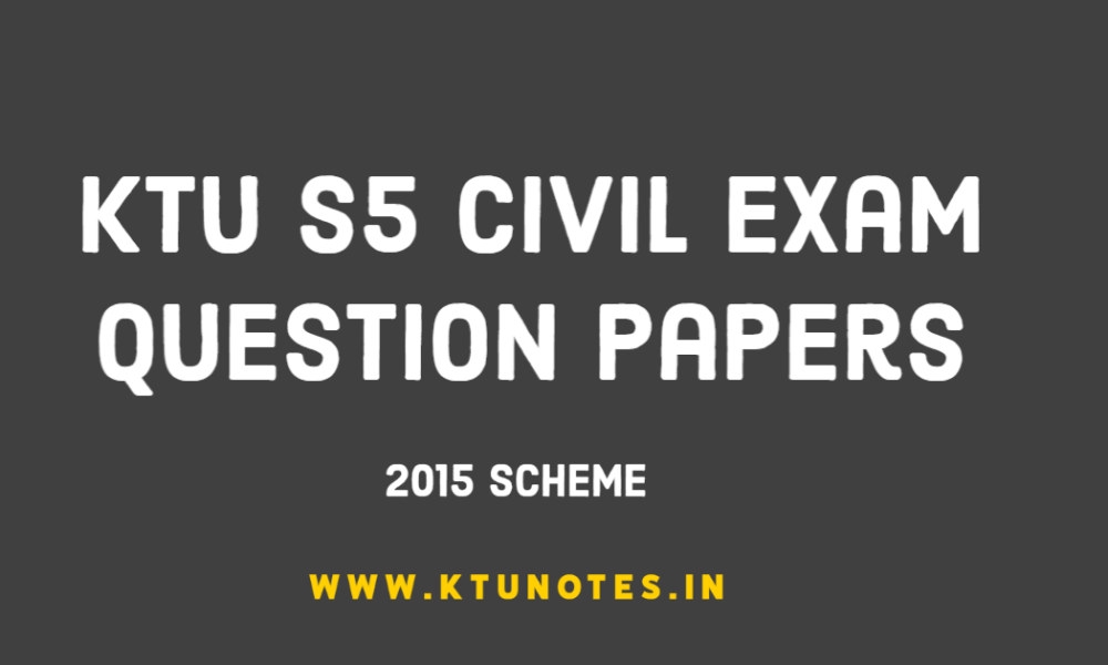 KTU S5 Civil Exam Question Papers